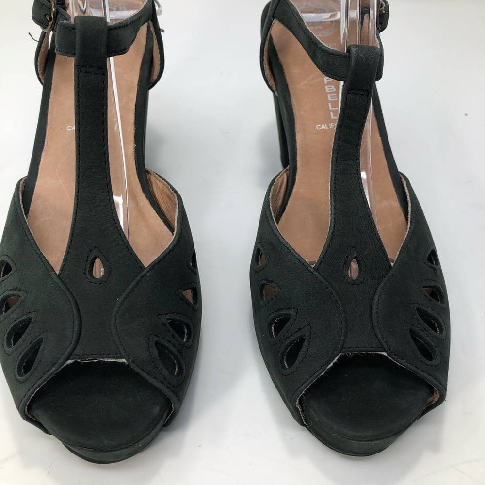 Jeffrey Campbell Suede Olive Green T-Strap Sandal - Picture 5 of 8